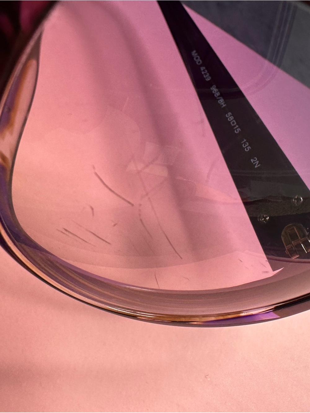 Versace Purple Gradient Oversized Women's Sunglasses - Picture 8 of 9